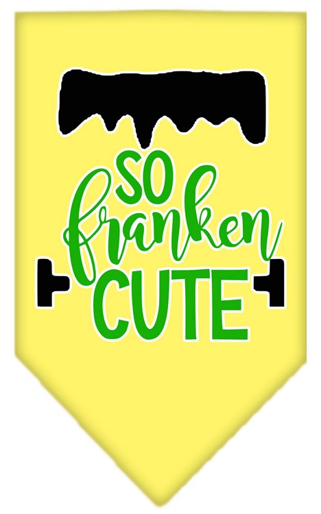 So Franken Cute Screen Print Bandana Yellow Small